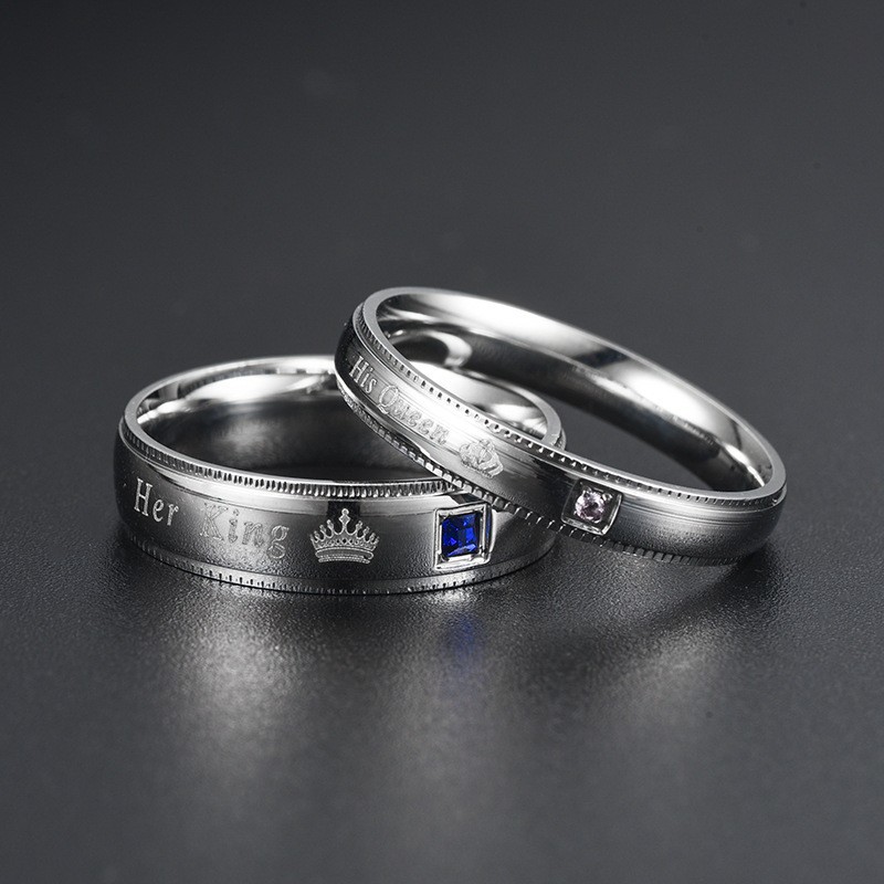 Vintage Fashion Rings For Women - خاتم بسيط للأزواج من التيتانيوم الصلب