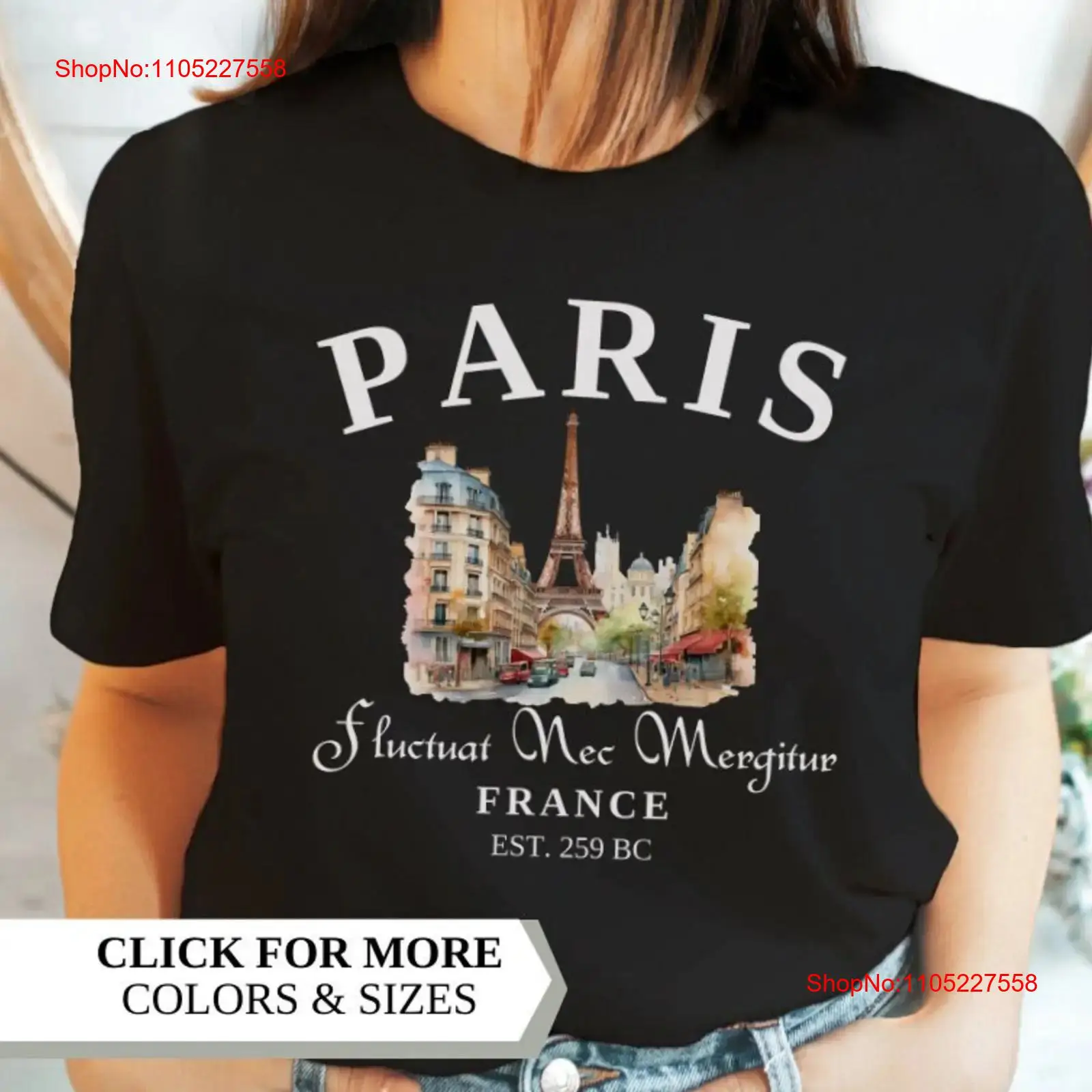 Vintage Fashion Paris - تي شيرت باريس فرنسا للسفر والعطلات