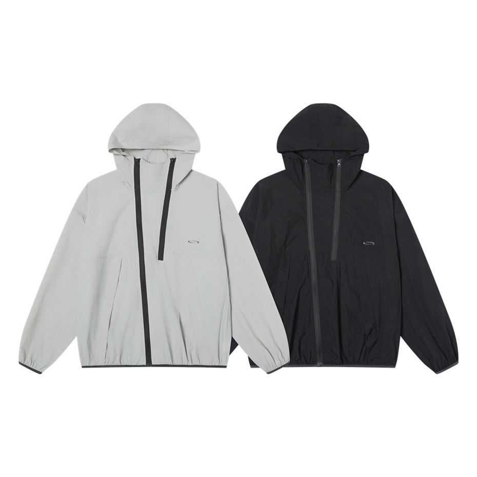 Vintage Windbreaker Nylon - سترة واقية كلاسيكية بقلنسوة للرجال صيفية