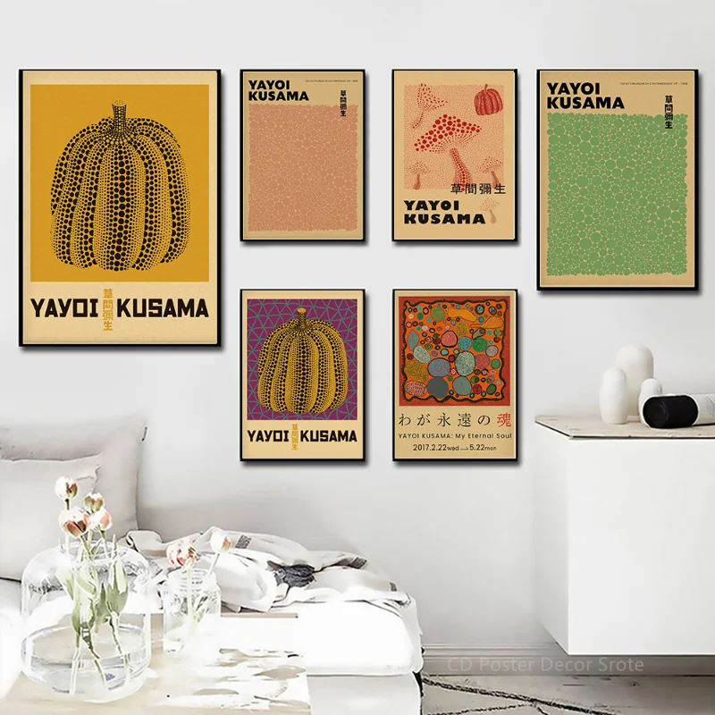 Yayoi Kusama معرض المشارك اليق - مراجعة Vintage Fashion Wallpaper وسعره