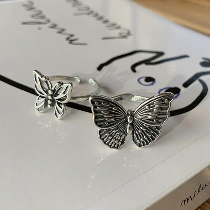 خواتم فراشة من الفضة الإسترلين - مراجعة Vintage Fashion Rings For Women وسعره