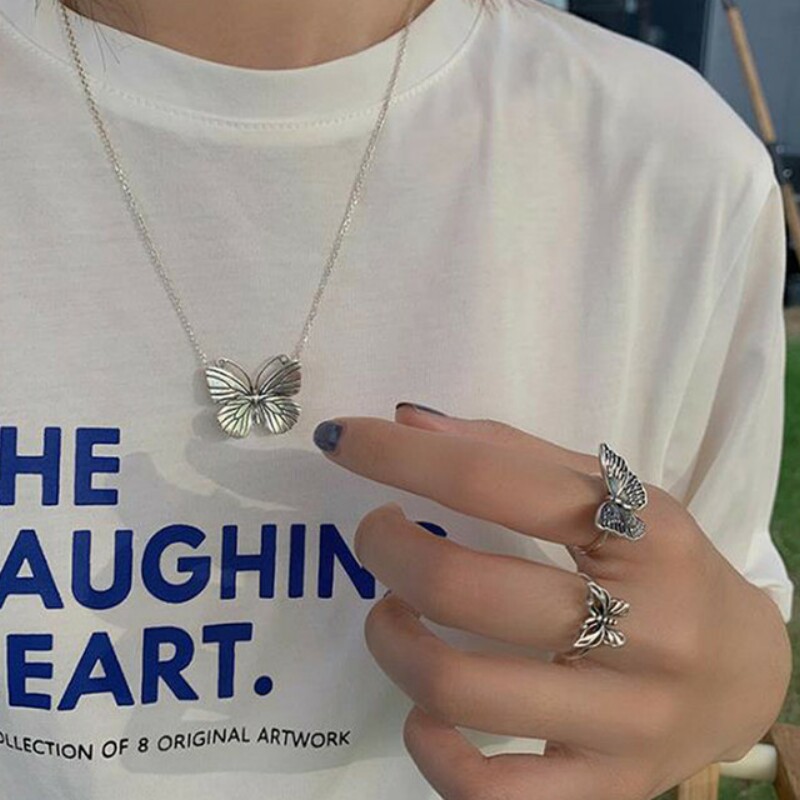 خواتم فراشة من الفضة الإسترلين - مراجعة Vintage Fashion Rings For Women وسعره