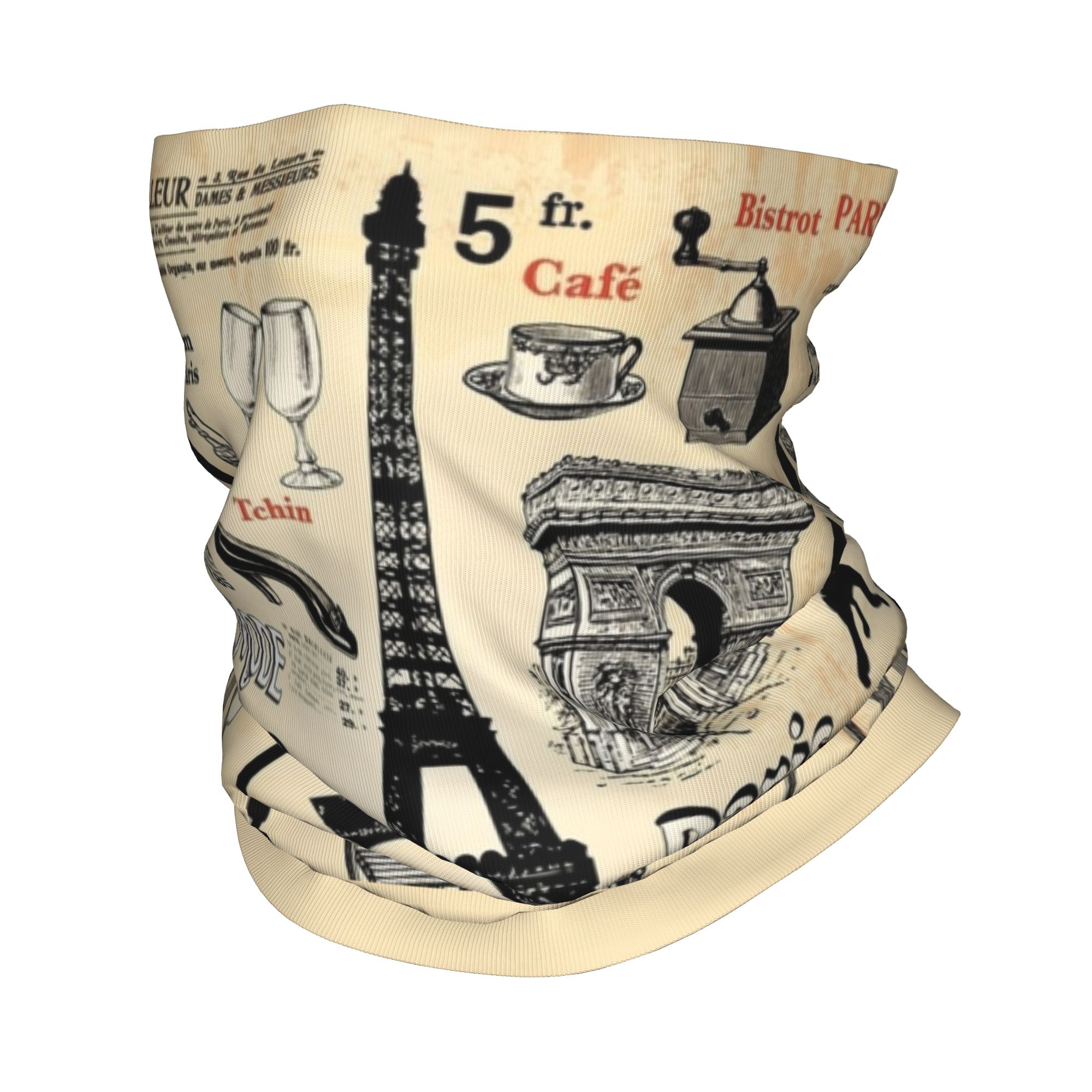 وشاح رقبة شتوي مخصص بتصميم برج - مراجعة Vintage Fashion Paris وسعره