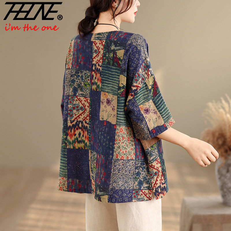بلوزة نسائية صيفية عصرية بمقاس - مراجعة Vintage Fashion Fabrics وسعره