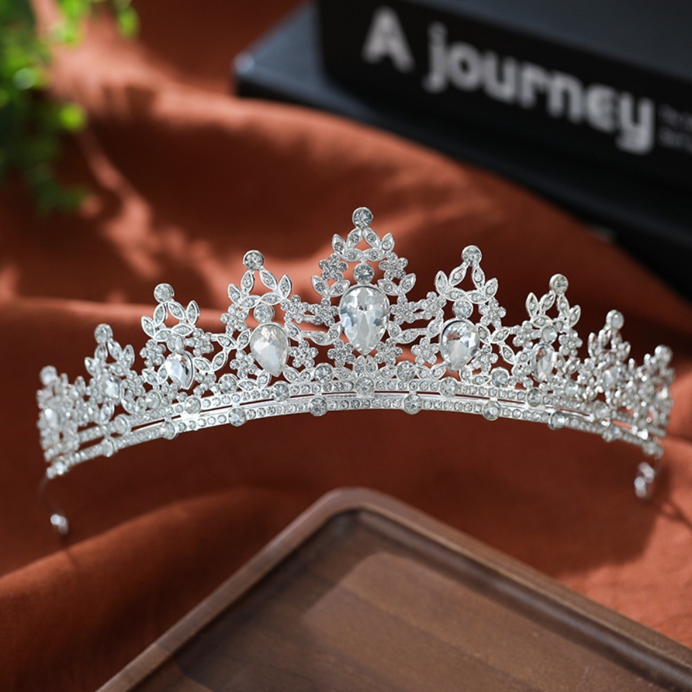 تاج زفاف فضي مطلي بتصميم أوراق - مراجعة Vintage Fashion Accessories وسعره