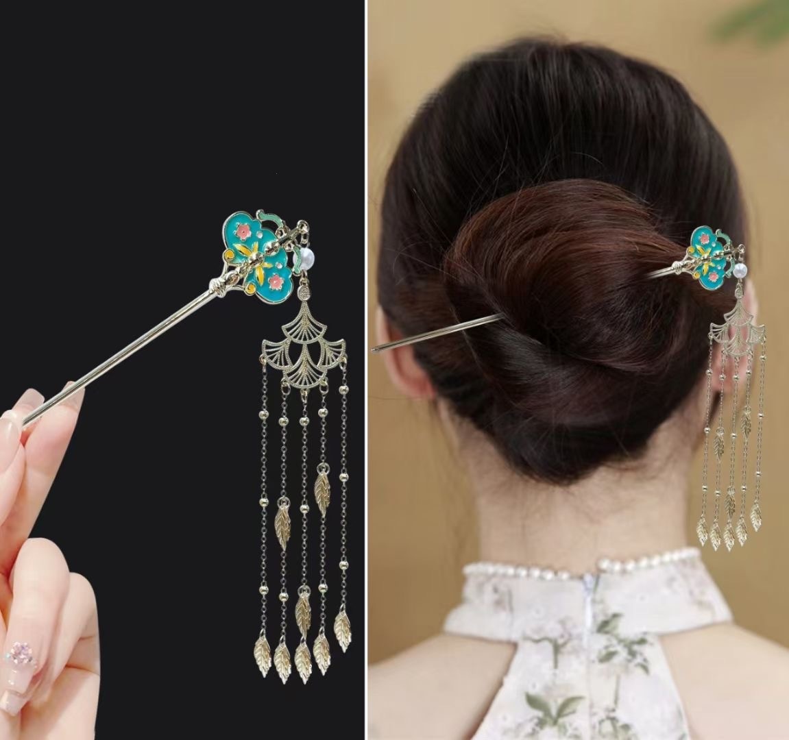 18 سنتيمتر دبوس الشعر النمط ال - مراجعة Vintage Fashion Jewelry وسعره
